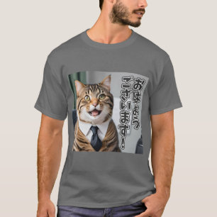 AI Generated Cat 02 "Good morning." T-Shirt