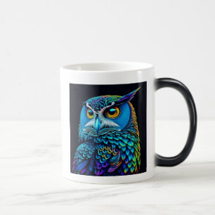 Ai generated Colourful Owl  Magic Mug