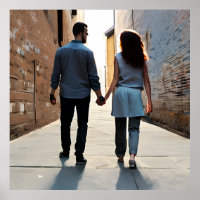 AI Generated Couple Holding Hands