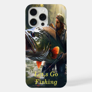 (ai generated) lets go river fishing iPhone 15 pro max case