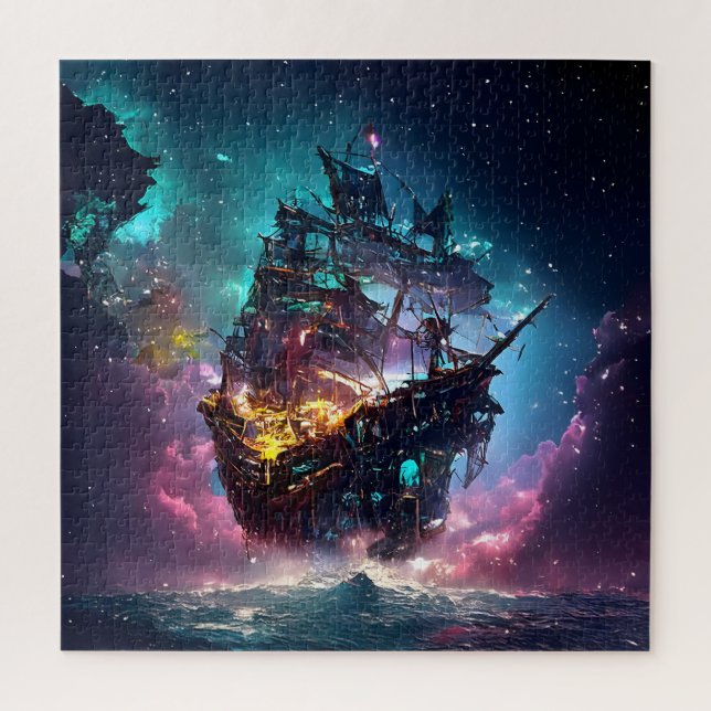 AI Generated Pirate Ship Jigsaw Puzzle (Vertical)
