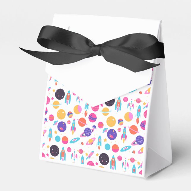 AI Generated Space Patterned Favours Gift Bag  Favour Box (Front Side)
