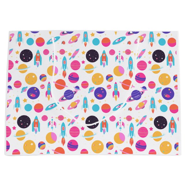 AI Generated Space Patterned Gift Bag (Front)