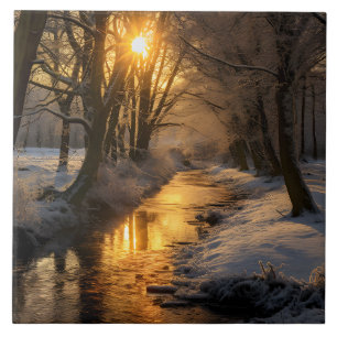 (AI generated) Winter Landscape Tile