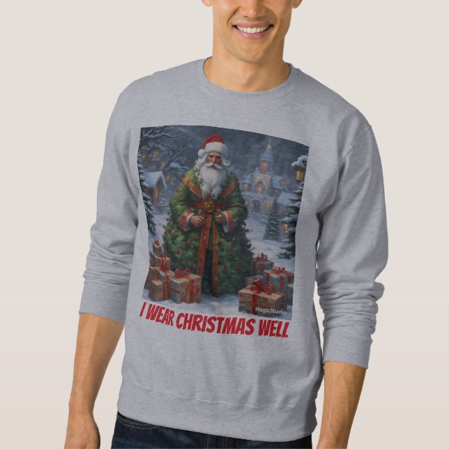 AI I Wear Christmas Well Men's Sweatshirt (Front)