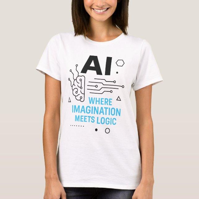 AI Imagination Meets Logic Tee | Creative Tech  (Front)