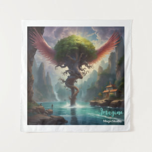 AI Magical World Imagine Tapestry