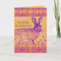 AI Ostara Hare Greetings Card