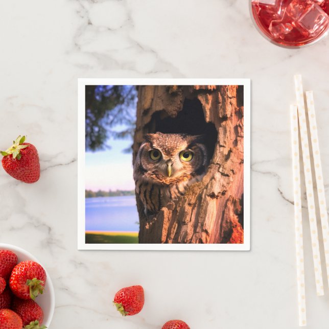 Ai Owl Napkin (Insitu)