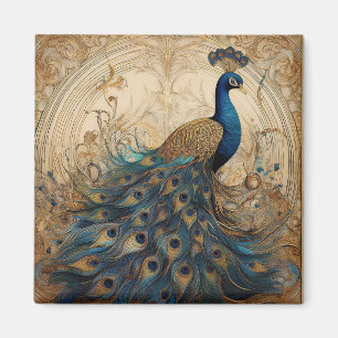 AI Peacock Magnet