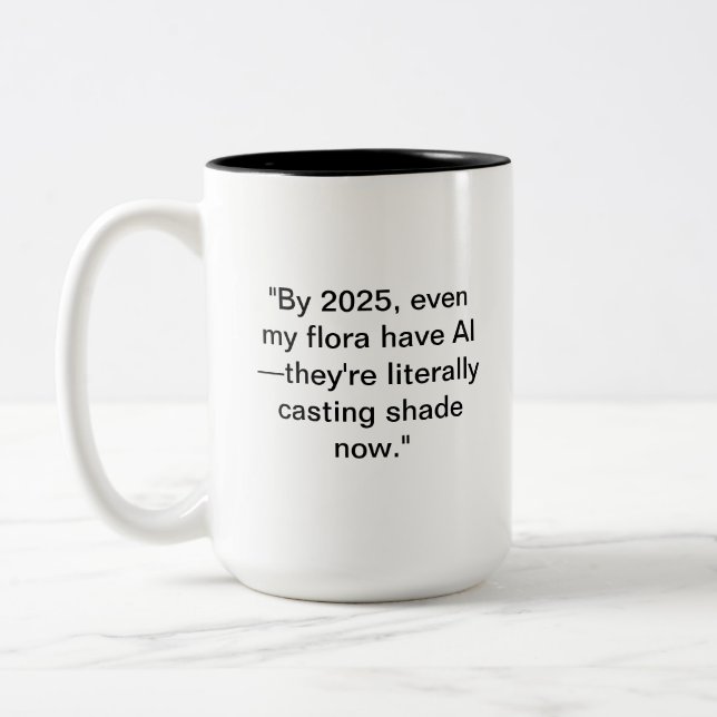 AI Plants Mug | Funny Tech Nature Gift (Left)
