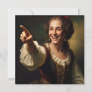 AI pointing and laughing Holiday Card