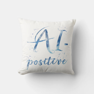 AI-Positive Text Art Cushion