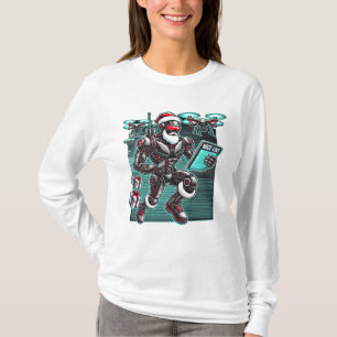 AI Powered Santa Robot with Drones and Christmas L T-Shirt