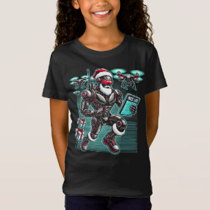 AI Powered Santa Robot with Drones and Christmas L T-Shirt