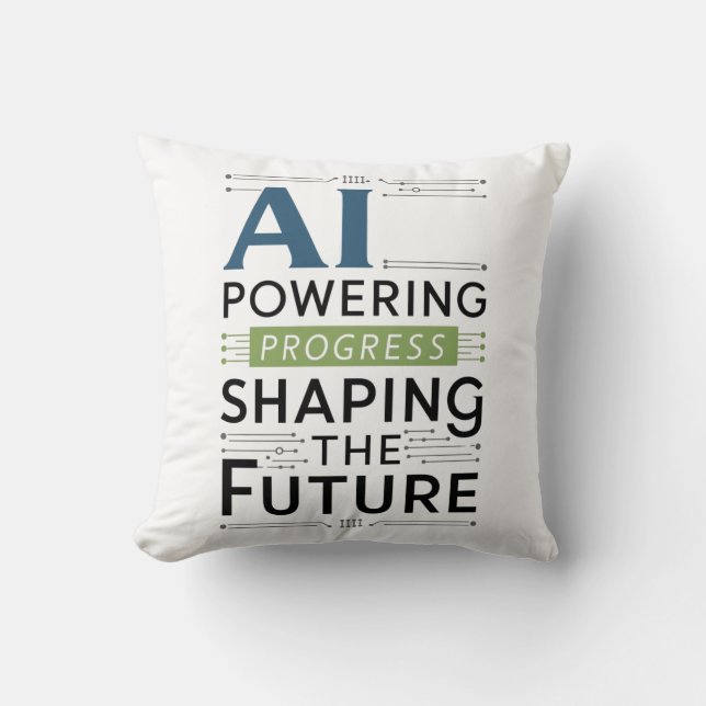 AI Powering Progress – Shaping the Future Cushion (Front)