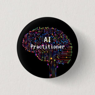 AI Practitioner of Artificial Intelligence Tech 3 Cm Round Badge