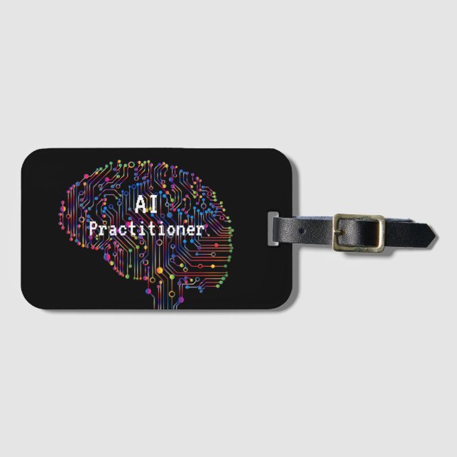 AI Practitioner of Artificial Intelligence Tech  Luggage Tag (Front Horizontal)