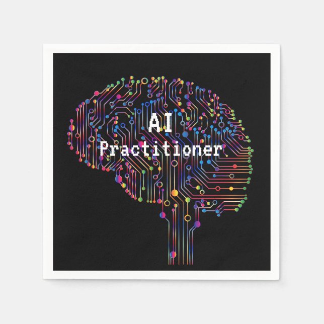 AI Practitioner of Artificial Intelligence Tech  Napkin (Front)