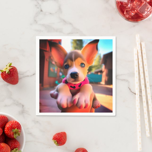 Ai Puppy Napkin (Insitu)