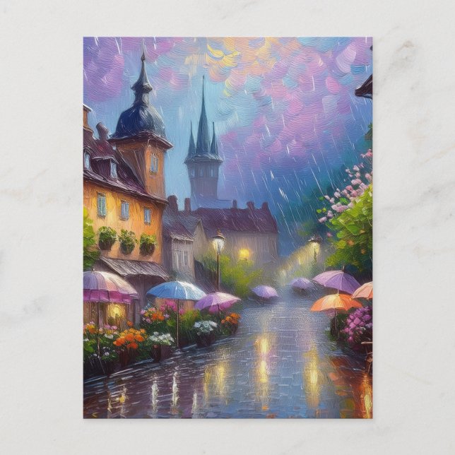 AI Rainy Day Postcard (Front)