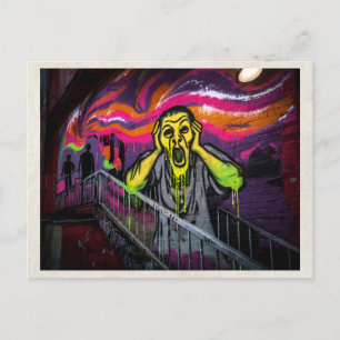 AI Remix Fine Art Graffiti Urban Street Art Postcard