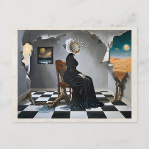 AI Remix of Popular Fine Art Surrealism Dreamcore Postcard