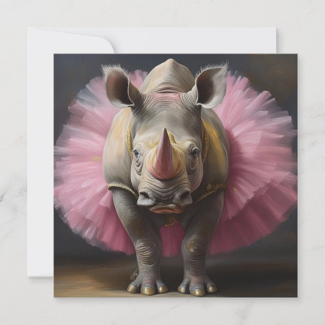 AI Rhino Ballet  Holiday Card (Front)