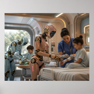 AI Robot Care Pediatric Recovery  Poster