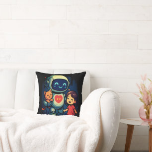 AI & Robot Characters – Futuristic Design Collecti Cushion