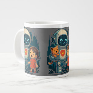 AI & Robot Characters – Futuristic Design Collecti Large Coffee Mug