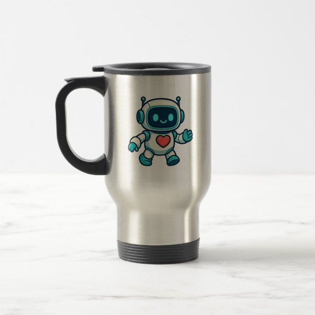 AI & Robot Characters Travel Mug (Left)