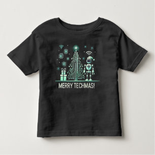 AI Robot with Tech Christmas Tree – Merry Techmas Toddler T-Shirt