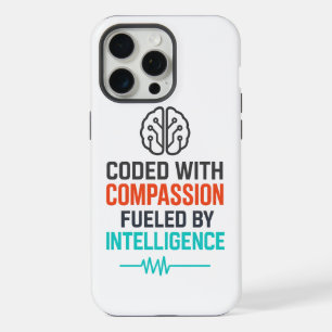 AI Slogan – Coded with Compassion Fuelled iPhone 15 Pro Max Case