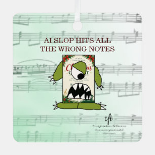 AI Slop Wrong Notes Christmas I Metal Tree Decoration