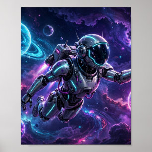 AI Space Odyssey — Artificial Intelligence Cosmos Poster