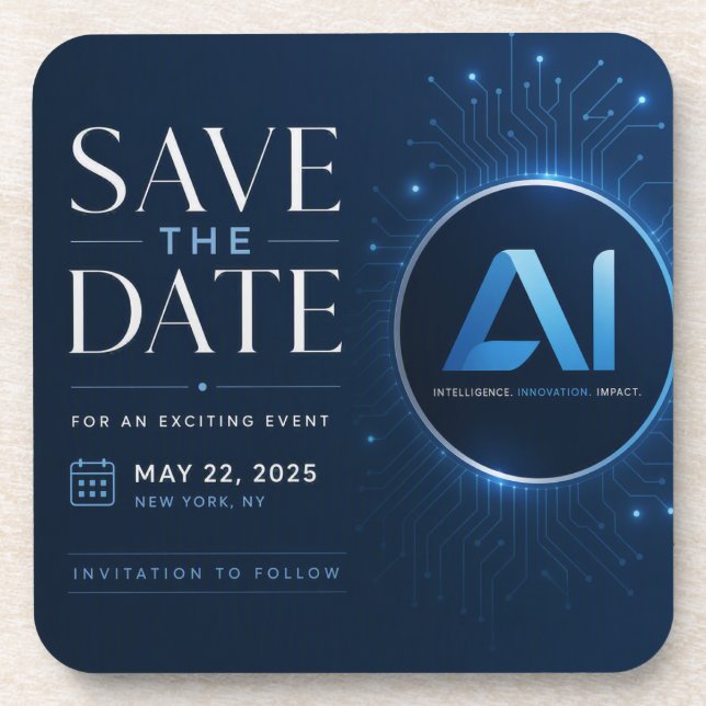 AI Summit 2025: Intelligence, Innovation, Impact | Coaster (Front)