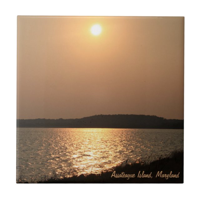 AI Sunset Tile/Trivet Tile (Front)