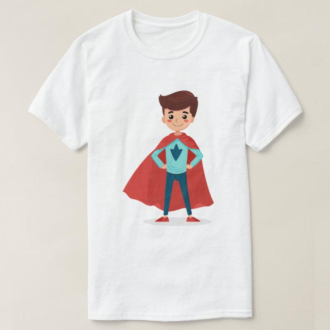 AI Superhero Boy T-Shirt (Design Front)