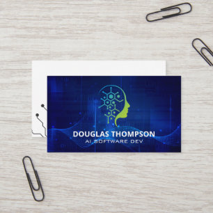 AI Tech Logo   Digital Background Business Card