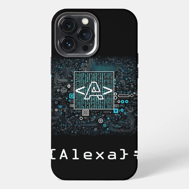 Ai - Technology - Coding Monogram - Letter A Case- iPhone Case (Back)