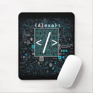 Ai - Technology - Coding Monogram - Slash Mouse Pad