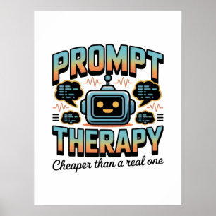 AI Therapy Graphic – Prompt Engineering Design Poster