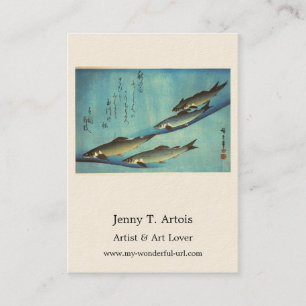 Ai (Trout) - Hiroshige's Colour Japanese Fish Prin Business Card
