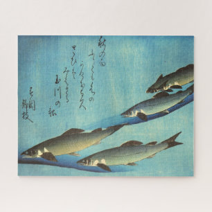 Ai (Trout) - Hiroshige's Colour Japanese Fish Prin Jigsaw Puzzle