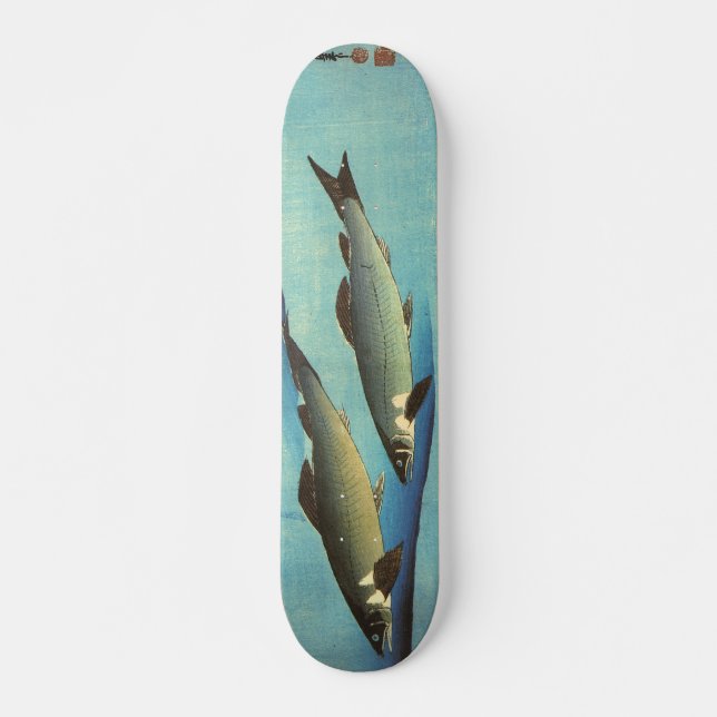 Ai (Trout) - Hiroshige's Colour Japanese Fish Prin Skateboard (Front)
