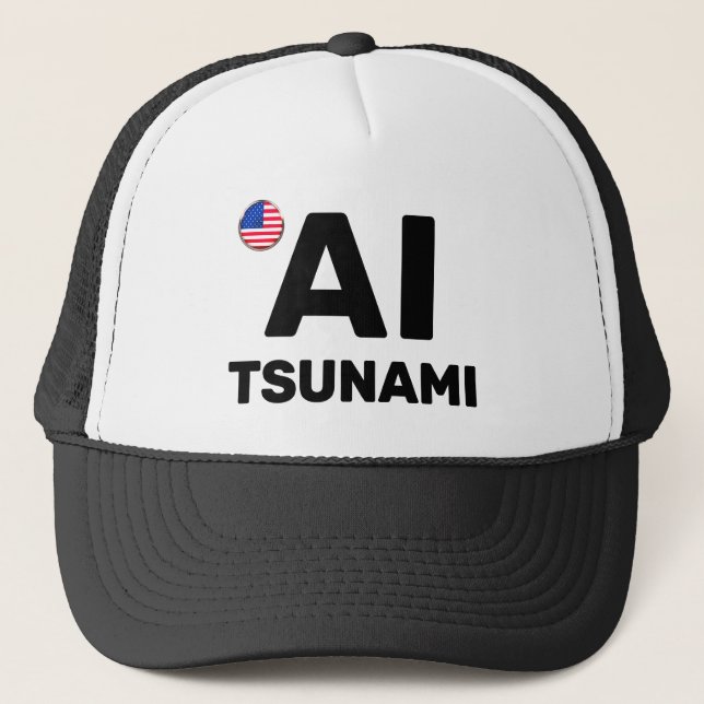 AI Tsunami™ Trucker Hat (Customize It!) (Front)