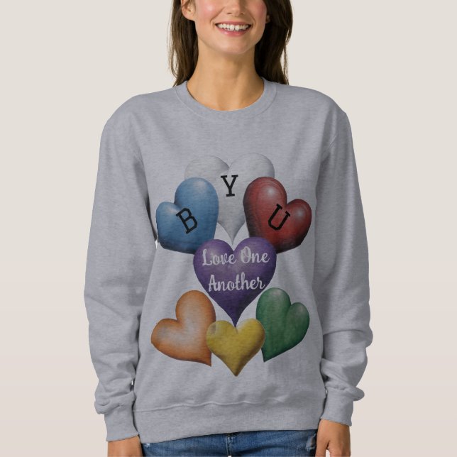 AI Your School Name Love One Another Shirt (Front)