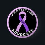 Aicardi Syndrome Advocate Ribbon Black Button<br><div class="desc">Aicardi Syndrome Advocate Ribbon Black Button for awareness and support for children with aicardi syndrome.</div>