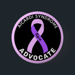 Aicardi Syndrome Advocate Ribbon Black Button<br><div class="desc">Aicardi Syndrome Advocate Ribbon Black Button for awareness and support for children with aicardi syndrome.</div>